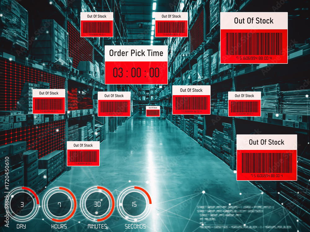 Poster smart warehouse management system using augmented reality technology to identify package picking and