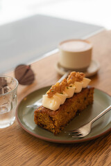 Carrot cake and coffee 1