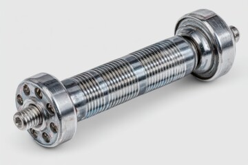 Precision-engineered bicycle brake assembly showcasing intricate threaded shaft and metallic sheen highlighting durability and performance in cycling technology advancement