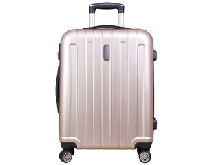 A sleek, modern suitcase designed for travel, featuring a durable exterior and smooth-rolling wheels for convenience.