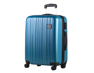 A sleek, modern suitcase in a vibrant blue color, perfect for stylish travelers on their next adventure.