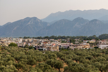 Naklejka premium Sparta town on Peloponnese peninsula, Greece