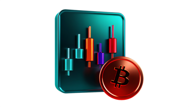 business candle stick graph chart of stock market isolated on white background, png, ai generated