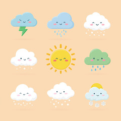 Obraz premium weather icons set