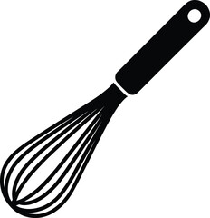 Whisk Icon Vector Illustration Kitchen Utensil Cooking Tool Isolated on Transparent Background
