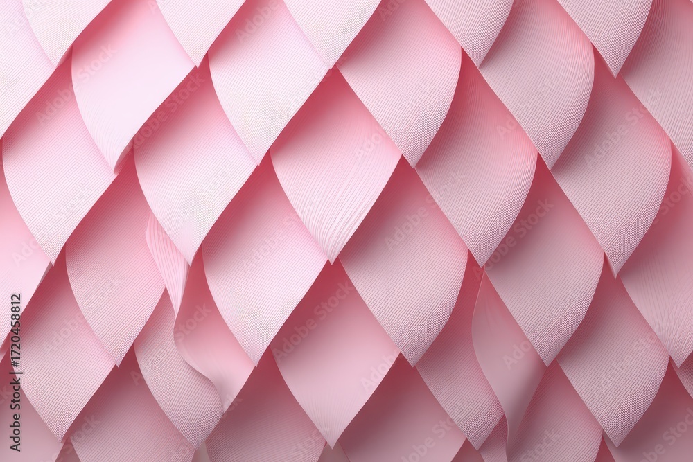 Poster abstract pink textured paper pattern with overlapping shapes, creating a dimensional, and decorative