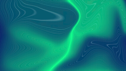 Abstract Green and Blue Gradient with Wavy Lines Perfect for Modern Backgrounds and Digital Art Projects with Smooth Transitions and Serene Feel for Calm and Futuristic Aesthetic