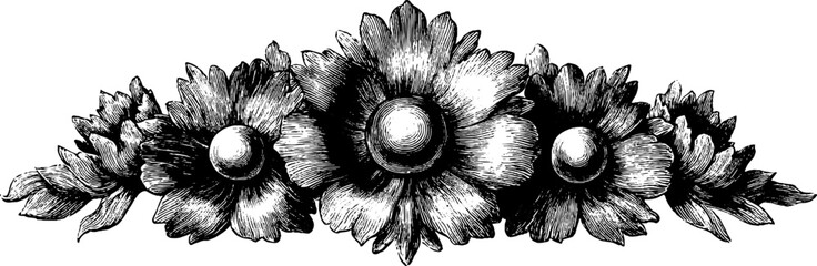 Obraz premium Elegant ornamental frieze decorative band design for classic interiors and craft projects