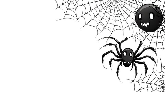 Halloween - themed Spiders and Webs for Design Projects