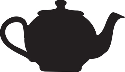Tea Kettle Silhouette Vector Design