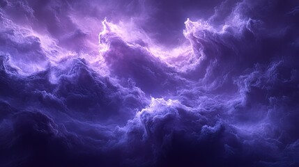 Dramatic Purple Clouds with Ethereal Lighting