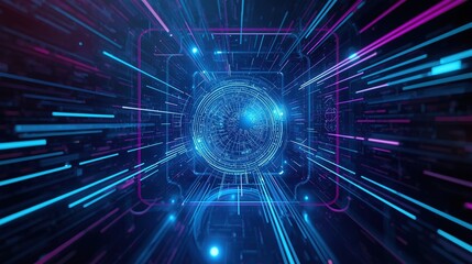 "Futuristic Business Leaders and Global AI Network Technology Backgrounds