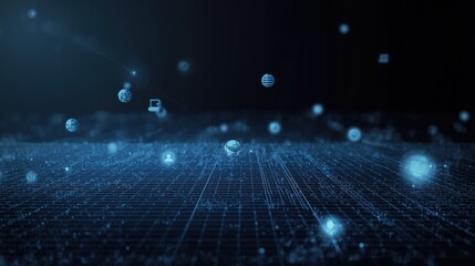 "Futuristic Business Leaders and Global AI Network Technology Backgrounds