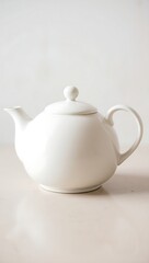 Generative AI white teapot for brewing tea