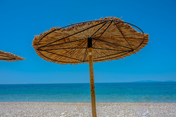 beach with umbrella