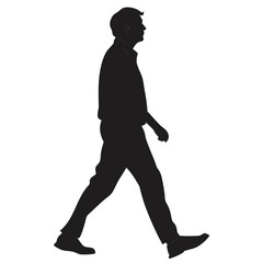 Man walking silhouette