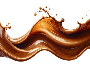 Dynamic Chocolate Liquid Splashing Artfully