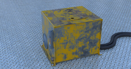 Industrial Hydraulic Reservoir with Oil Level Sight Glass.