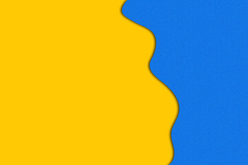 Yellow Blue Abstract Background with Wavy Split Design