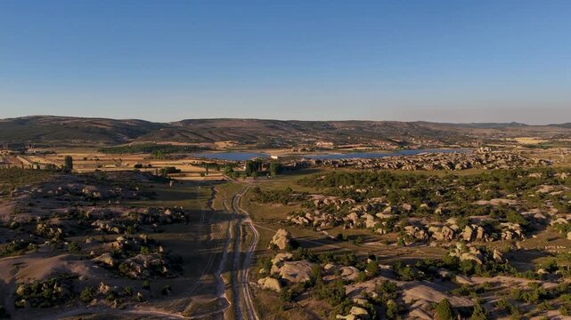 Aerial videos of the Anatolian Phrygian Valley Lion Rock