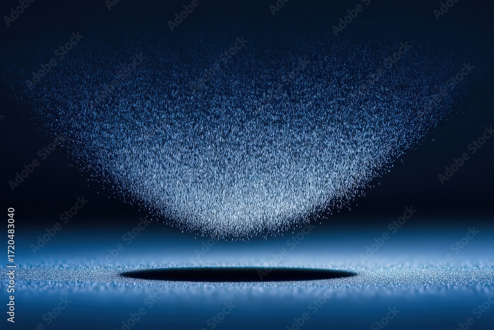 Poster captivating abstract depiction of water vapor particles suspended in the air with a striking gradien