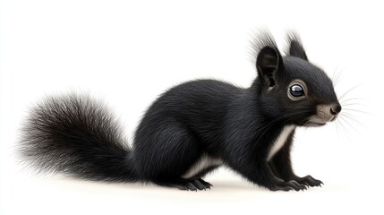 Obraz premium view of squirrels in a tree decorated with sunlight