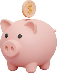 pink piggy bank