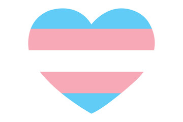 Transgender heart Flag vector- Transgender flag in heart shape Png