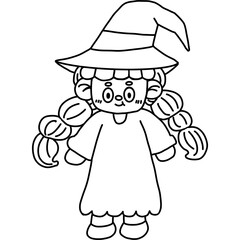 Halloween cute spooky hand drawn 