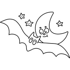 Obraz premium Halloween cute spooky hand drawn 