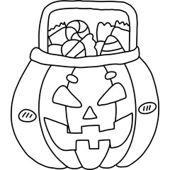 Halloween cute spooky hand drawn 