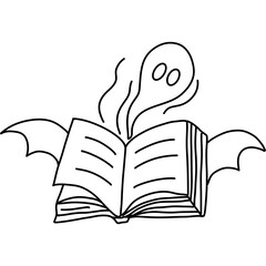 Halloween cute spooky hand drawn 