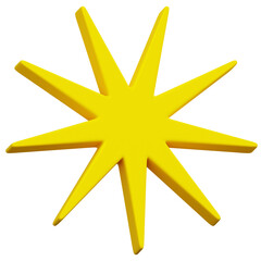 3D Sparkle Star Icon