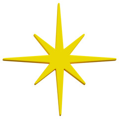 3D Sparkle Star Icon