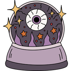 Halloween cute spooky hand drawn 