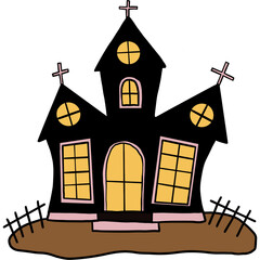 Halloween cute spooky hand drawn 