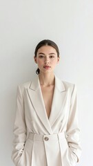 Portrait of a Woman in an Off White Blazer