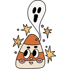 Halloween cute spooky hand drawn 