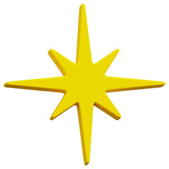 3D Sparkle Star Icon