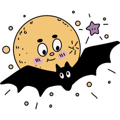 Halloween cute spooky hand drawn 