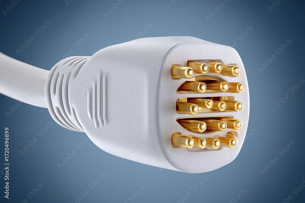 Poster high-tech electrical connector featuring intricate pin arrangement showcasing advanced technology im