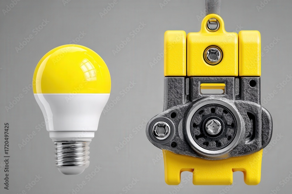 Aufkleber innovative illumination technology showcasing a modern energy-efficient led light bulb alongside an 