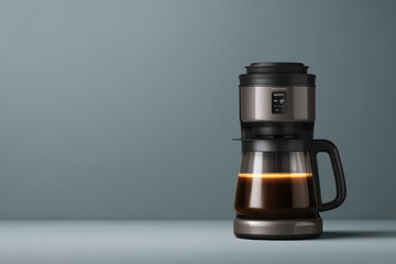 aipowered coffee machine seamlessly selects perfect coffee flavor showcasing its unique design against clean