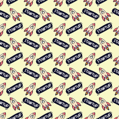 Startup minimal vector seamless pattern