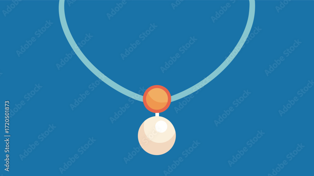 Poster a necklace with a single pearl known for its association with wisdom and memory reminding the wearer