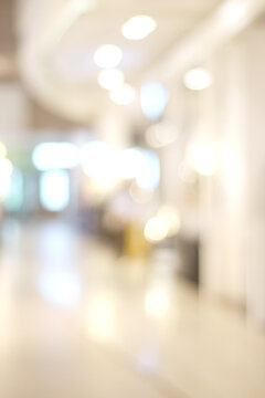 Blur abstract background, Vertical blurred gradient bright light with copy space backdrop, banner, blank modern business office interior hallway building design background