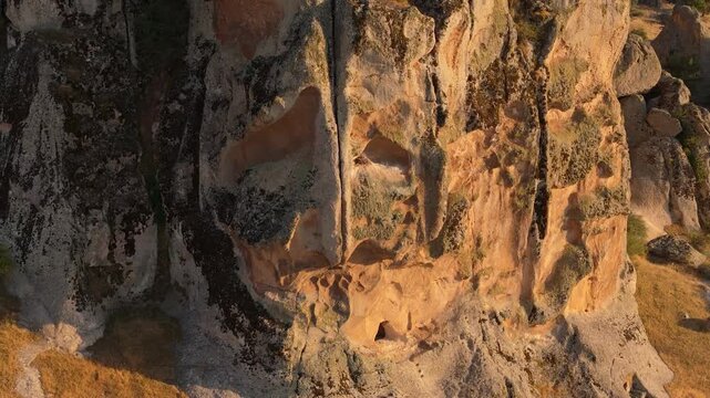 Aerial videos of the Anatolian Phrygian Valley Soğanlı Castle