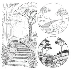 Naklejka premium vector illustration of a tree