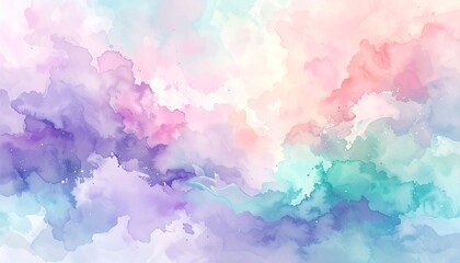 Soft Pastel Watercolor Gradient with Dreamy Fluid Texture
