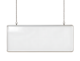 Blank hanging sign perfect for displaying business names, logos, or custom messages for announcements